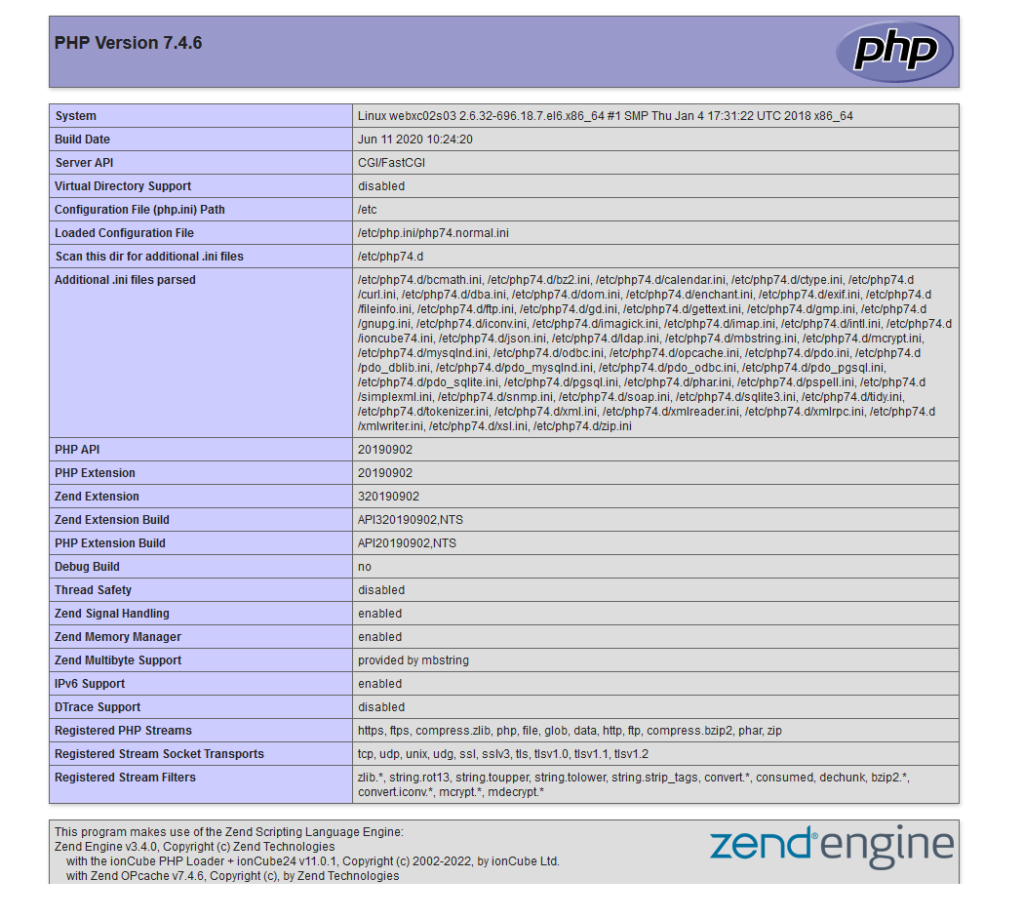 Jak zjistíte verzi PHP na svém webu, pomocí funkce phpinfo()