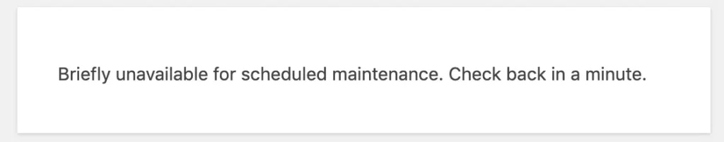 Briefly unavailable for scheduled maintenance