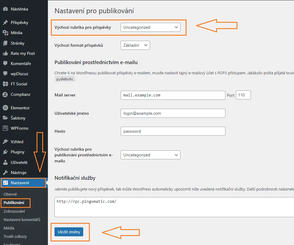 How to change the default article category in WordPress