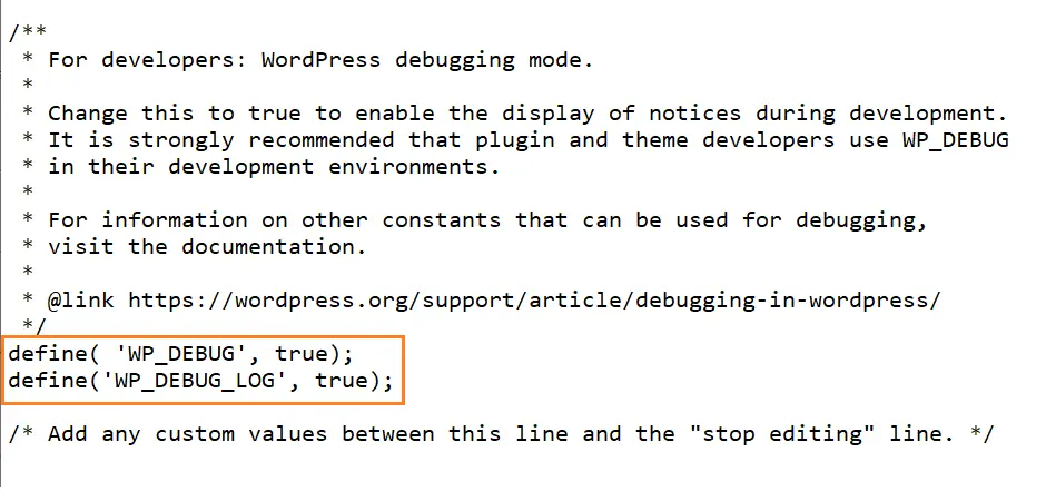 How to enable debug mode and debug log in WordPress