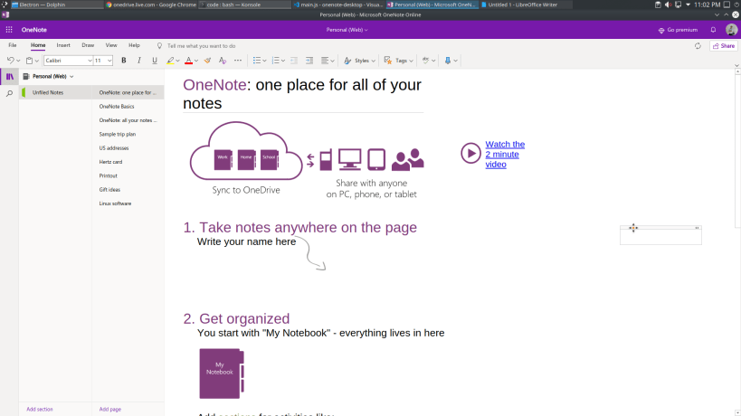 Jak v Ubuntu zprovoznit Microsoft OneNote
