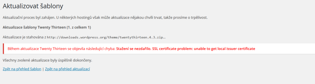 SSL certificate problem: unable to get local issuer certificate